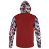 Men's Red White & Blue Buck and American Flag Camo Hoodie / T-Shirt / Long Sleeve Tee / Pullover / Sweatshirt