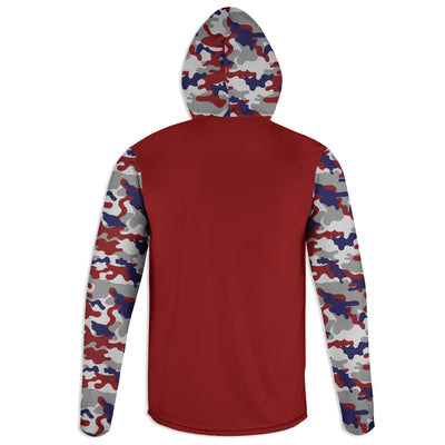 Men's Red White & Blue Buck and American Flag Camo Hoodie / T-Shirt / Long Sleeve Tee / Pullover / Sweatshirt