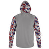 Men's Deer and USA Flag Red White & Blue Camo Hoodie / T-Shirt / Long Sleeve Tee / Pullover / Sweatshirt