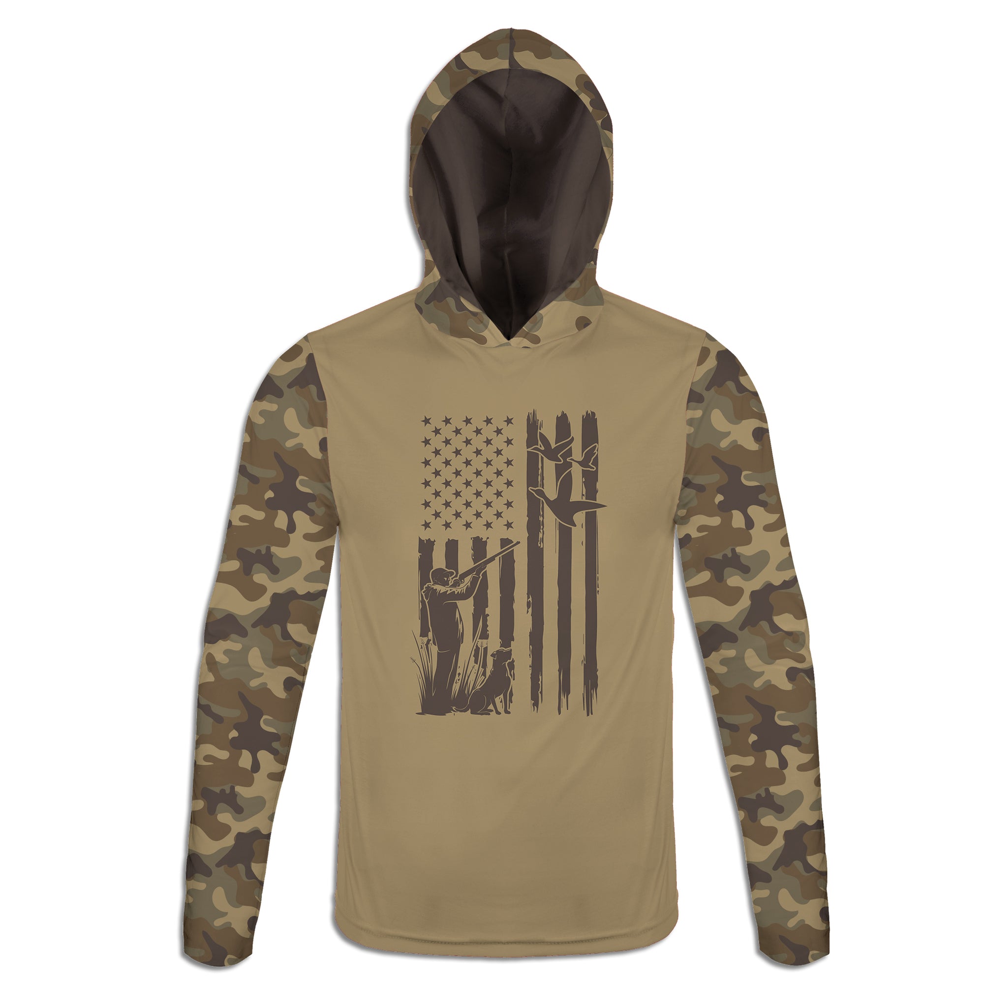  Duck Hunter American Flag Waterfowl Hunting Camouflage Men  Pullover Hoodie : Clothing, Shoes & Jewelry