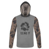 Men's Gray Dirt Bike & American Flag 'Send It' Hoodie / T-Shirt / Long Sleeve Tee / Pullover / Sweatshirt