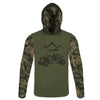 Men's Green Side by Side Army Camo Hoodie / T-Shirt / Long Sleeve Tee / Pullover / Sweatshirt