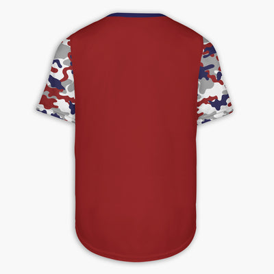 Men's Red White & Blue Buck and American Flag Camo Hoodie / T-Shirt / Long Sleeve Tee / Pullover / Sweatshirt