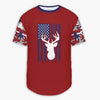 Men's Red White & Blue Buck and American Flag Camo Hoodie / T-Shirt / Long Sleeve Tee / Pullover / Sweatshirt