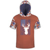 Men's Red White & Blue Buck and American Flag Camo Hoodie / T-Shirt / Long Sleeve Tee / Pullover / Sweatshirt