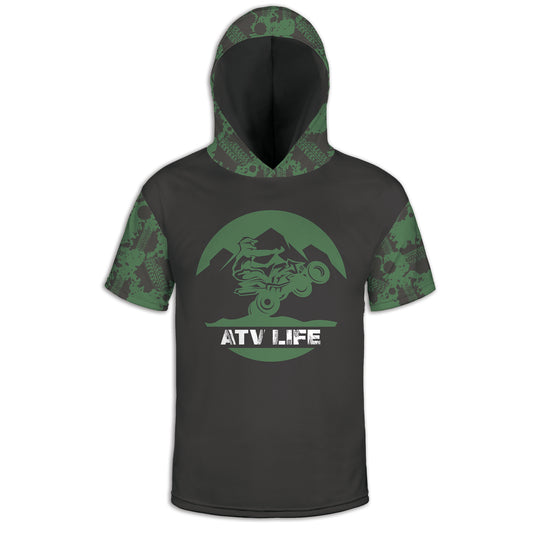 Men's Green 4 Wheeler 'ATV Life' Hoodie / T-Shirt / Long Sleeve Tee / Pullover / Sweatshirt