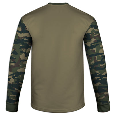 Men's Buck Hunter and American Flag Army Camo Hoodie / T-Shirt / Long Sleeve Tee / Pullover / Sweatshirt