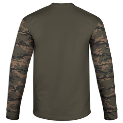 Men's Army Camo Buck and American Flag Hoodie / T-Shirt / Long Sleeve Tee / Pullover / Sweatshirt