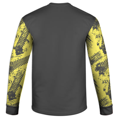 Men's Yellow & Grey 'Ridin Dirty' 4 Wheeler Hoodie / T-Shirt / Long Sleeve Tee / Pullover / Sweatshirt