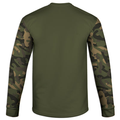 Men's Green Side by Side Army Camo Hoodie / T-Shirt / Long Sleeve Tee / Pullover / Sweatshirt