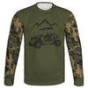 Men's Green Side by Side Army Camo Hoodie / T-Shirt / Long Sleeve Tee / Pullover / Sweatshirt