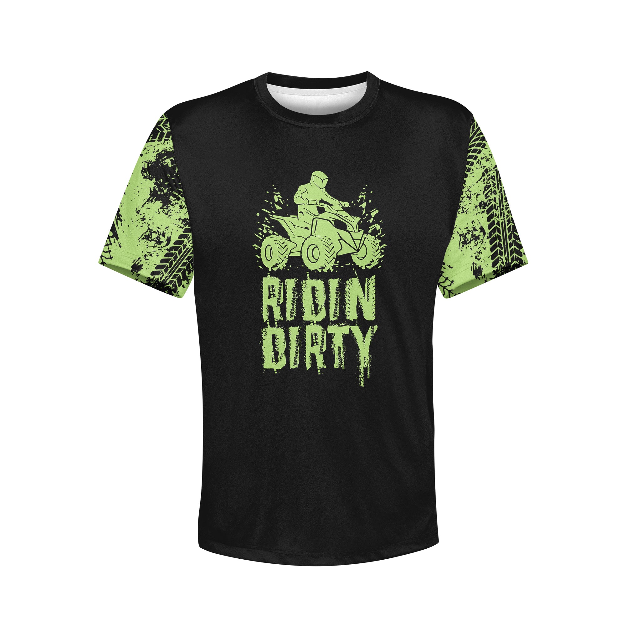 Men's Green 'Ridin Dirty' 4 Wheeler Hoodie / T-Shirt / Long Sleeve Tee / Pullover / Sweatshirt