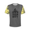 Men's Yellow & Grey 'Ridin Dirty' 4 Wheeler Hoodie / T-Shirt / Long Sleeve Tee / Pullover / Sweatshirt