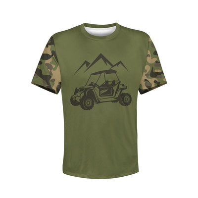 Men's Green Side by Side Army Camo Hoodie / T-Shirt / Long Sleeve Tee / Pullover / Sweatshirt