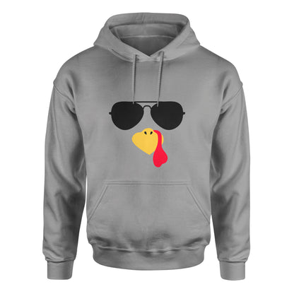 Turkey Faces - Grey Thanksgiving Group / Family Hoodies - Adult Unisex Size
