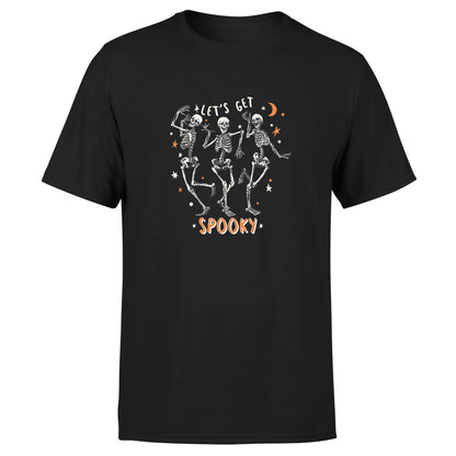 "Lets Get Spooky" Skeletons - Cotton T-Shirt - Unisex