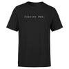 Unisex 'Courier New' Font Black / Navy T-Shirt