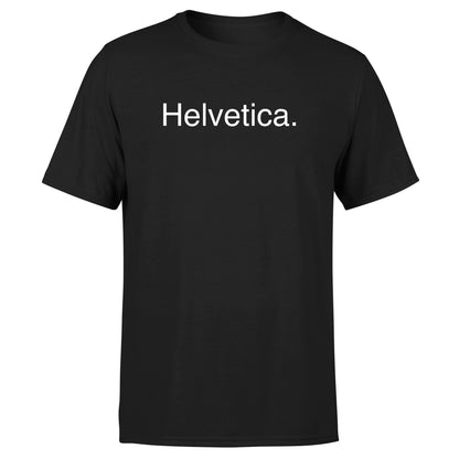 Unisex 'Helvetica' Font Black / Navy T-Shirt