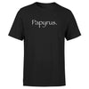 Unisex 'Papyrus' Font Black / Navy T-Shirt
