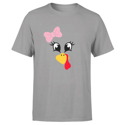 Turkey Faces - Grey Thanksgiving Group / Family T-Shirts - Adult Unisex Size