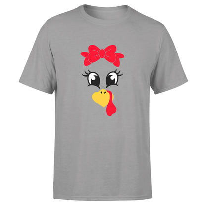 Turkey Faces - Grey Thanksgiving Group / Family T-Shirts - Adult Unisex Size