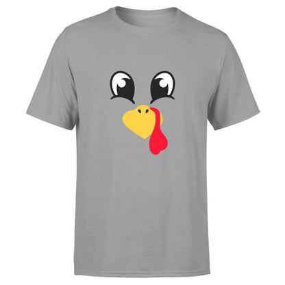 Turkey Faces - Grey Thanksgiving Group / Family T-Shirts - Adult Unisex Size
