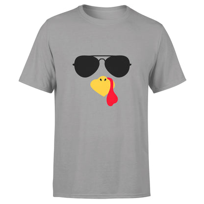 Turkey Faces - Grey Thanksgiving Group / Family T-Shirts - Adult Unisex Size