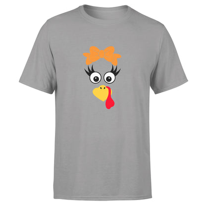 Turkey Faces - Grey Thanksgiving Group / Family T-Shirts - Adult Unisex Size