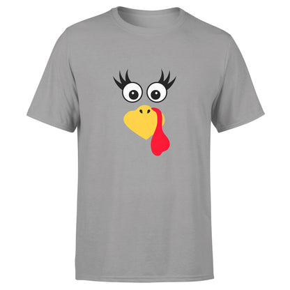 Turkey Faces - Grey Thanksgiving Group / Family T-Shirts - Adult Unisex Size