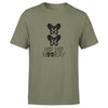 Skeleton Group / Family Military Green Halloween T-Shirts