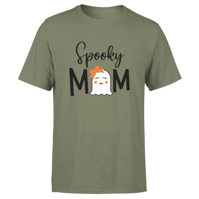 Spooky Ghost Family - Military Green Halloween T-Shirts