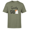 Spooky Ghost Family - Military Green Halloween T-Shirts