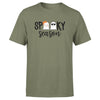 Spooky Ghost Family - Military Green Halloween T-Shirts