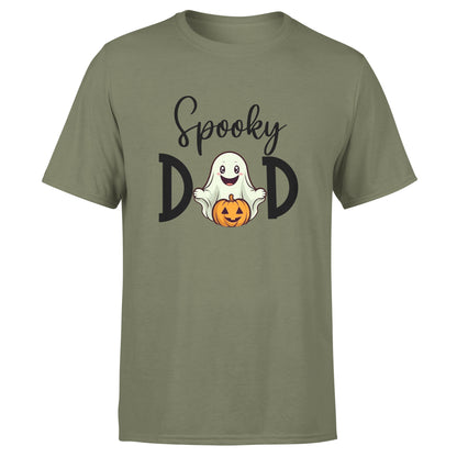 Spooky Ghost Family 2 - Military Green Halloween T-Shirts
