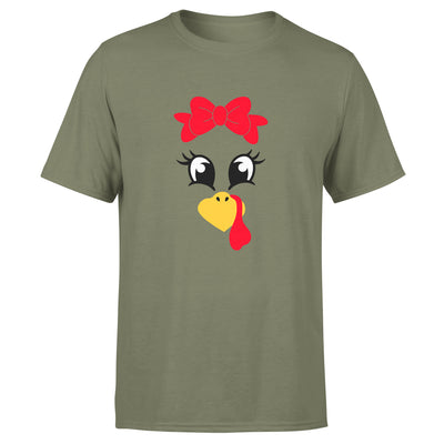 Turkey Faces - Military Green Thanksgiving Group / Family T-Shirts - Adult Unisex Size