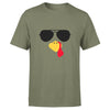 Turkey Faces - Military Green Thanksgiving Group / Family T-Shirts - Adult Unisex Size