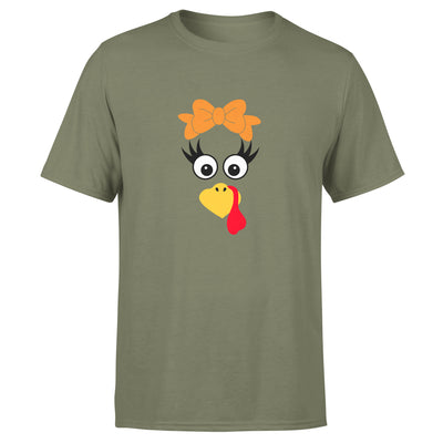 Turkey Faces - Military Green Thanksgiving Group / Family T-Shirts - Adult Unisex Size