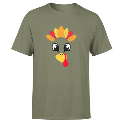 Turkey Faces - Military Green Thanksgiving Group / Family T-Shirts - Adult Unisex Size