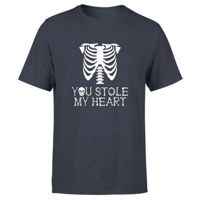 Skeleton Group / Family Navy Blue Halloween T-Shirts