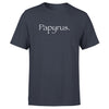Unisex 'Papyrus' Font Black / Navy T-Shirt