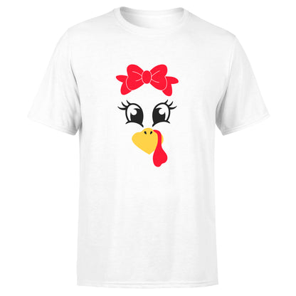 Turkey Faces - White Thanksgiving Group / Family T-Shirts - Adult Unisex Size