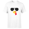 Turkey Faces - White Thanksgiving Group / Family T-Shirts - Adult Unisex Size