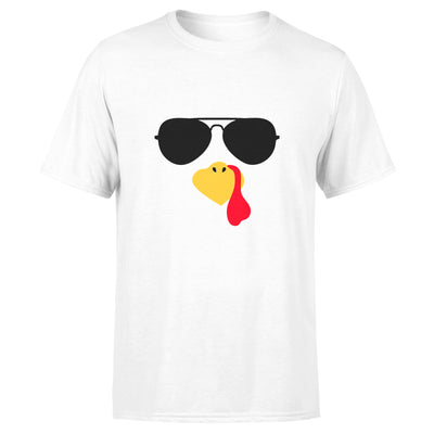 Turkey Faces - White Thanksgiving Group / Family T-Shirts - Adult Unisex Size