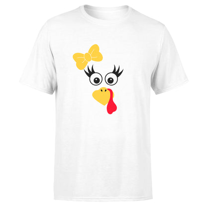 Turkey Faces - White Thanksgiving Group / Family T-Shirts - Adult Unisex Size
