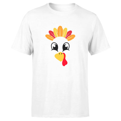 Turkey Faces - White Thanksgiving Group / Family T-Shirts - Adult Unisex Size