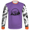 Women's Orange Purple & Black Side by Side Hoodie / T-Shirt / Pullover / Sweatshirt