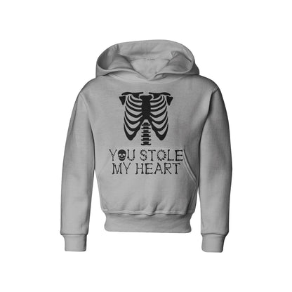 Skeleton Group / Family Grey Halloween Hoodies
