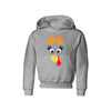 Turkey Faces - Grey Thanksgiving Hoodies - Youth Size