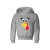 Turkey Faces - Grey Thanksgiving Hoodies - Youth Size