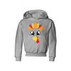 Turkey Faces - Grey Thanksgiving Hoodies - Youth Size